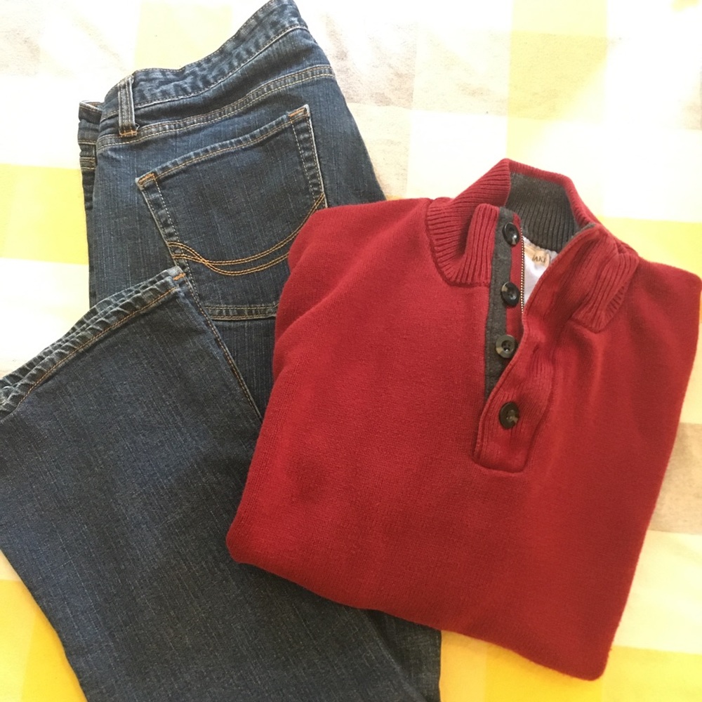 Beautiful Cranberry men’s Pullover Sweater